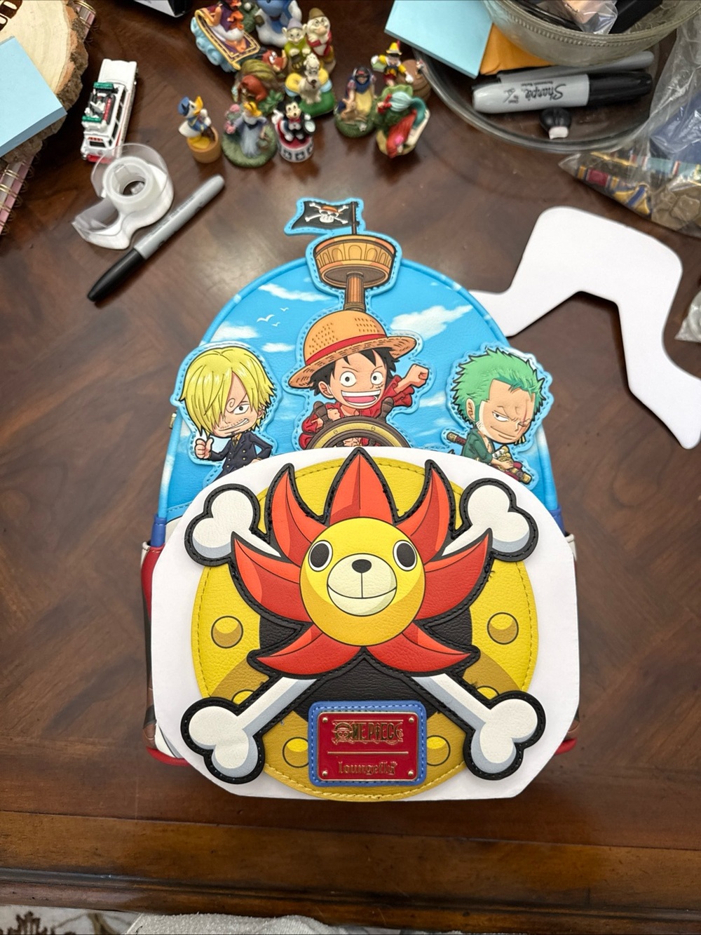 One Piece Sunny Ship Luffy  Backpack – Blue/Yellow/Red